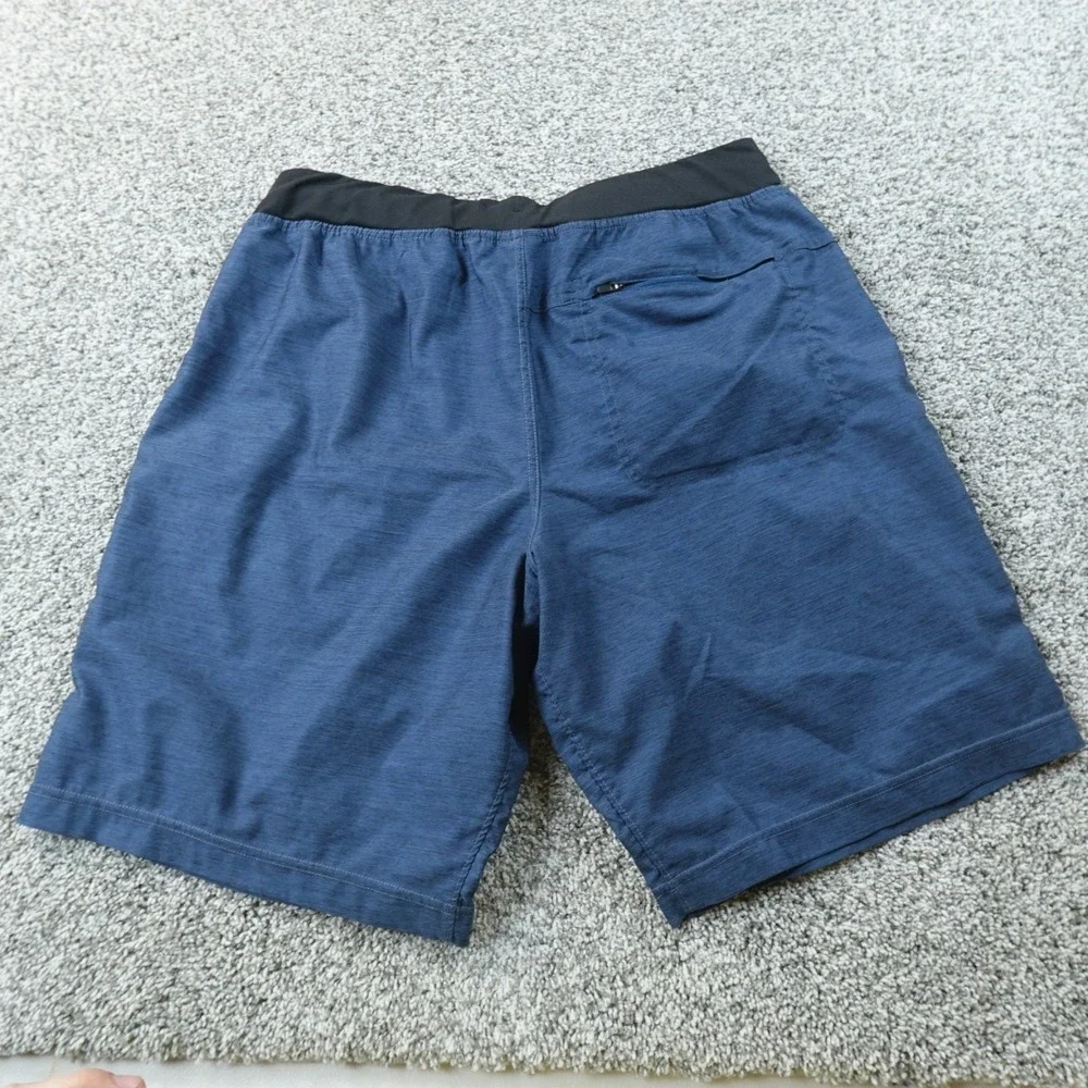PrAna Shorts Mens L Blue Drawstring Athletic Performance Stretch Outdoor Hike